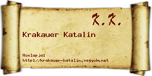 Krakauer Katalin névjegykártya